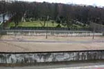 Bernauer Strasse z fragmentem podwójnego Muru Berlińskiego