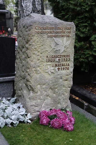 Powązki Wojskowe grób Konstantego Ildefonsa Gałczyńskiego