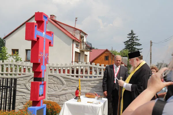 Poświęcenie krzyża w Wilanowie